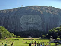 Stone Mountain, Atlanta, boasts the world's largest piece of granite