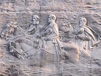 Carvings to commemmorate Union leaders on Stone Mountain
