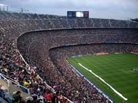 A packed Nou Camp stadium on match day