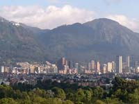 Monserrate, towering over Bogota's city centre.