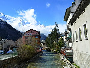 Chamonix is picturesque resort in the French Alps with beautiful mountains