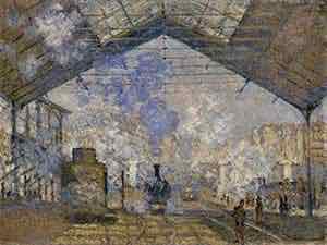 Monet's Gare Saint Lazare, shown at the third impressionist exhibition held in 1877.