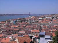 The view of Lisbon's rooftops from the Castle (© Lalupa, CC-BY-ASA-3.0).