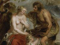 A Peter Paul Rubens portrait of Meleager and Atalanta at the Walker Art Gallery.