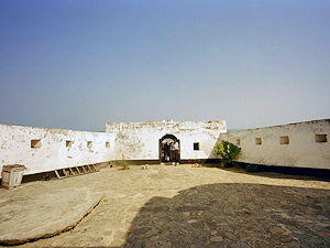 The front part of the Fort Sao Sebastian in Mozambique