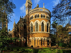 Historical building of the University in Mumbai, India