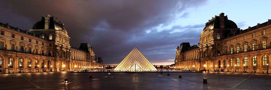 The Louvre's famous pyramid (© Martin Falbisoner, CC-BY-ASA-3.0)