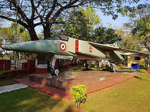 A MiG-23BN aircraft at the National War Memorial in Pune, India