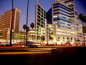 Night photography and city lights in Zimbabwes capital Harare